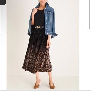 Chico’s Animal Printed Midi Skirt NWT